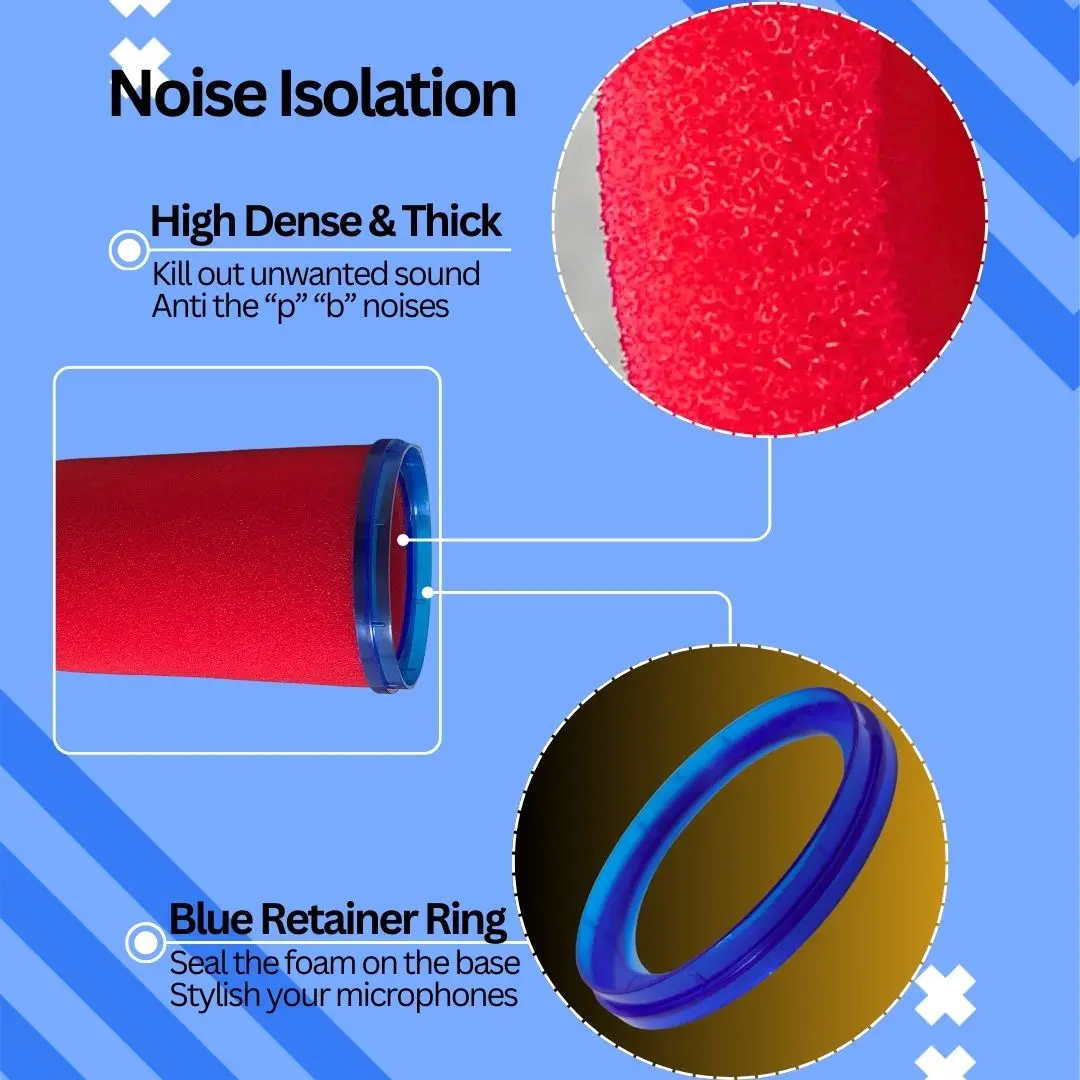 Red Soundproof Foam Mic Cover  - Shure Mic Mv7 recension och pris