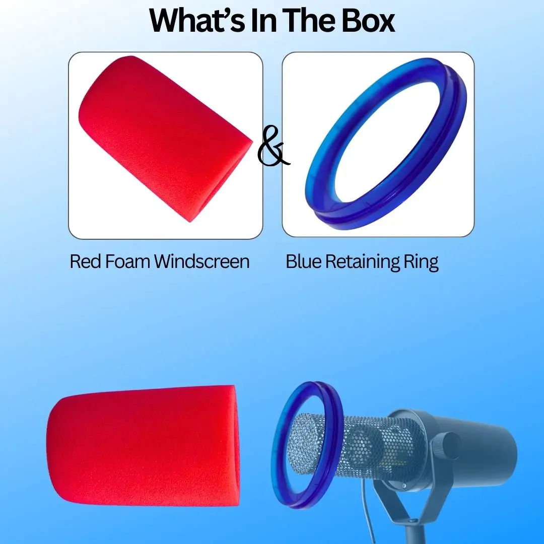 Red Soundproof Foam Mic Cover  - Shure Mic Mv7 recension och pris