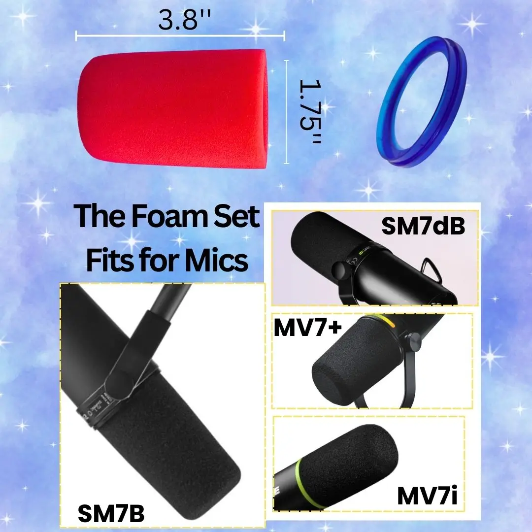 Red Soundproof Foam Mic Cover  - Shure Mic Mv7 recension och pris