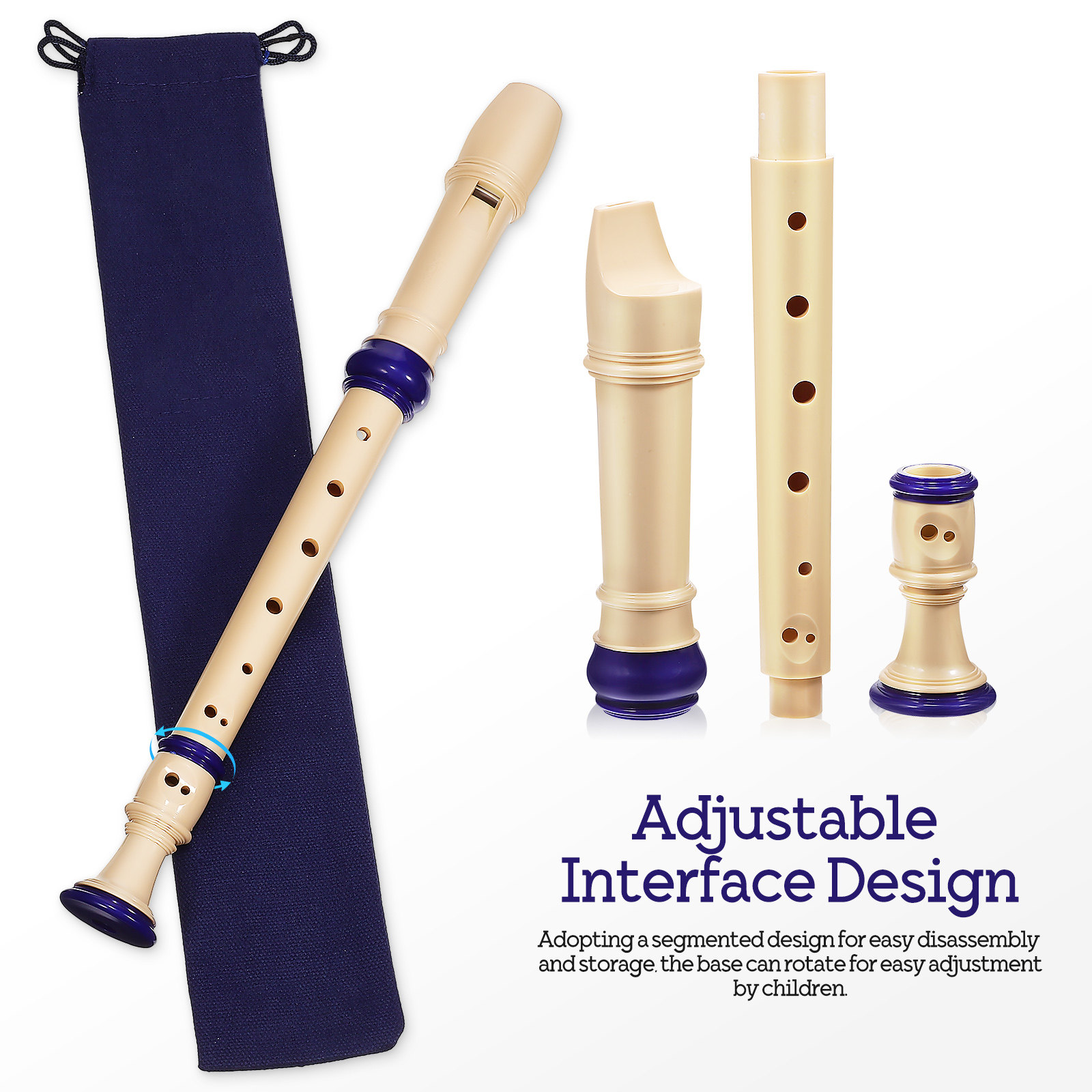 2Pcs Soprano Recorder 8 Holes  - Soprano Recorder Plastic recension och pris